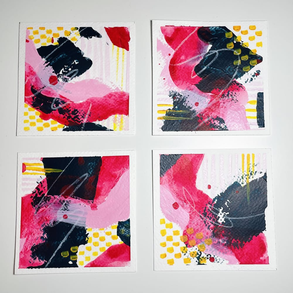 Abstract Art Class Progress Skillshare Student Project