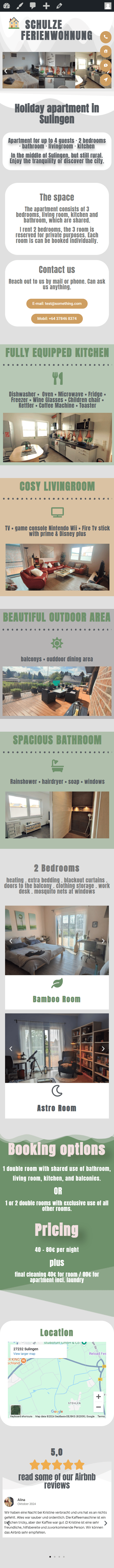 Holiday Apartment site - image 2 - student project