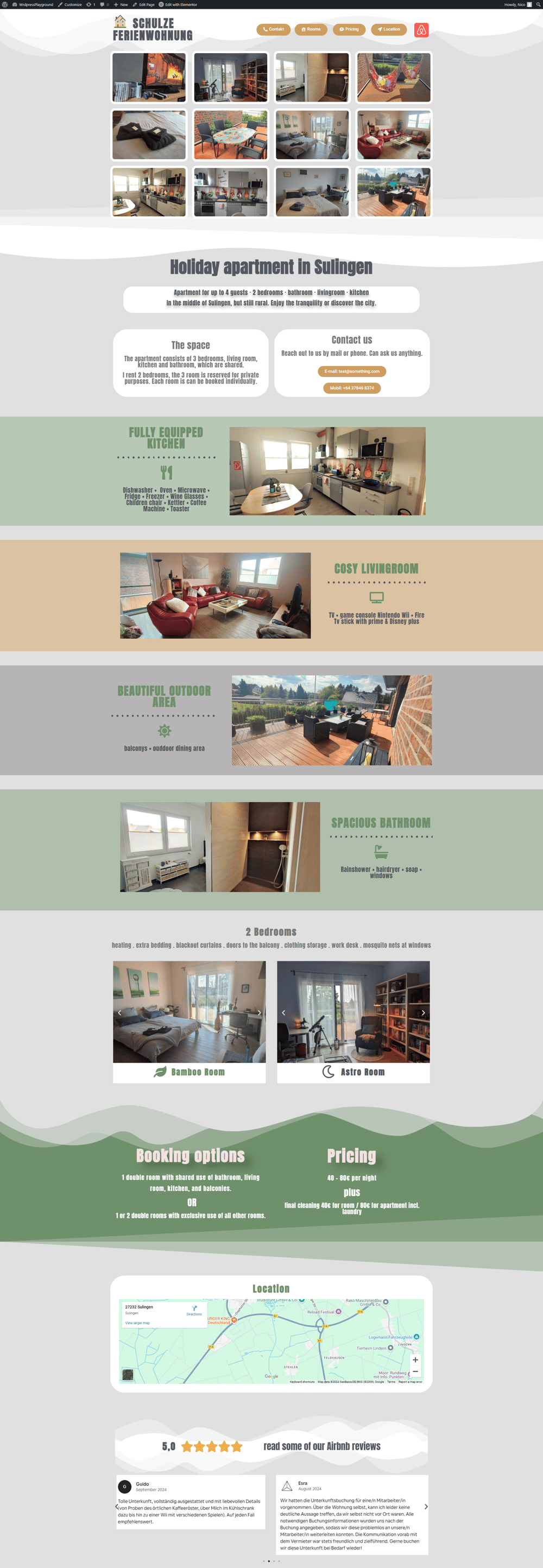 Holiday Apartment site - image 1 - student project
