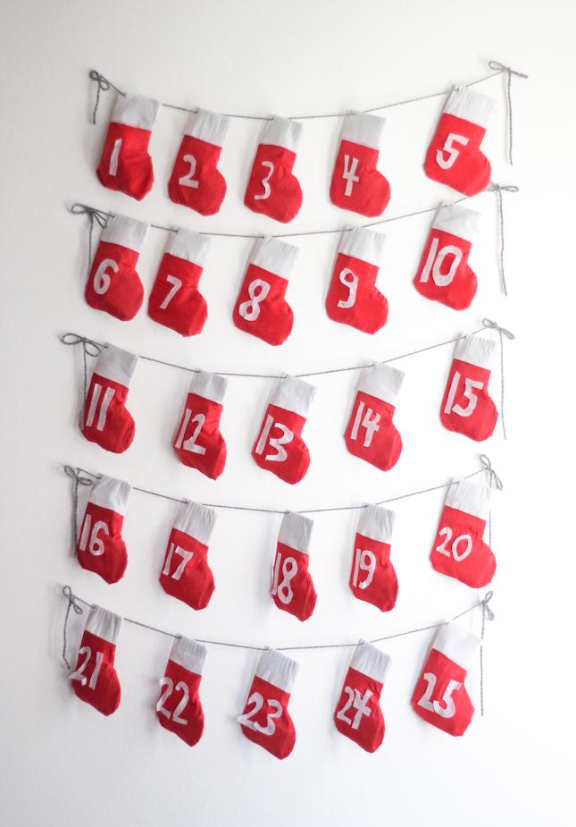 DIY Stocking Garland + Advent Calendar - image 1 - student project