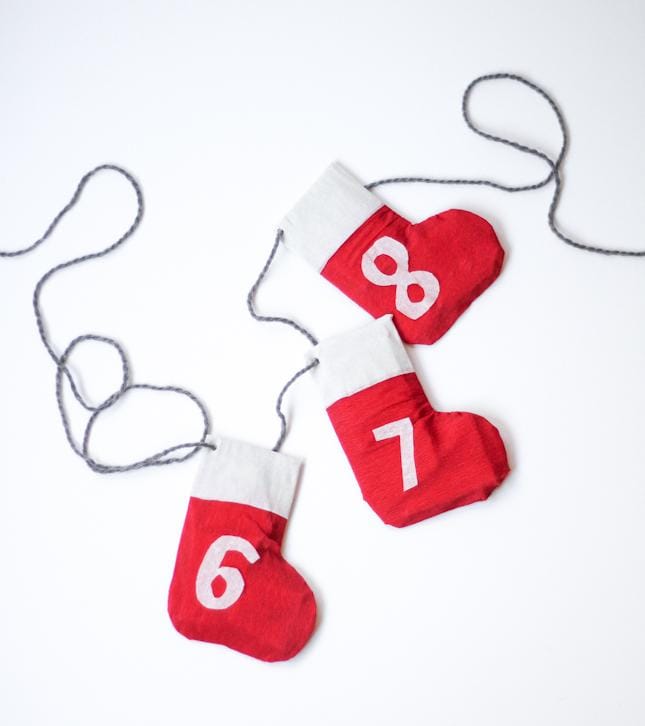 DIY Stocking Garland + Advent Calendar - image 9 - student project