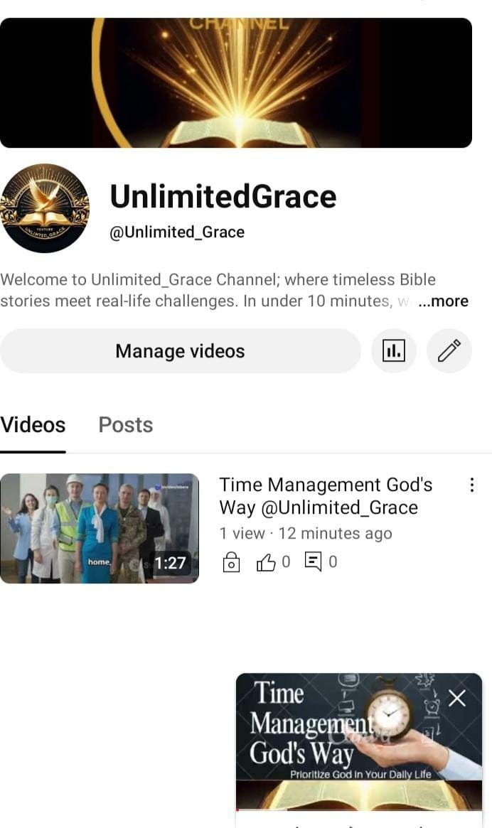 Creation of YouTube Channel and uploading of Video - image 1 - student project