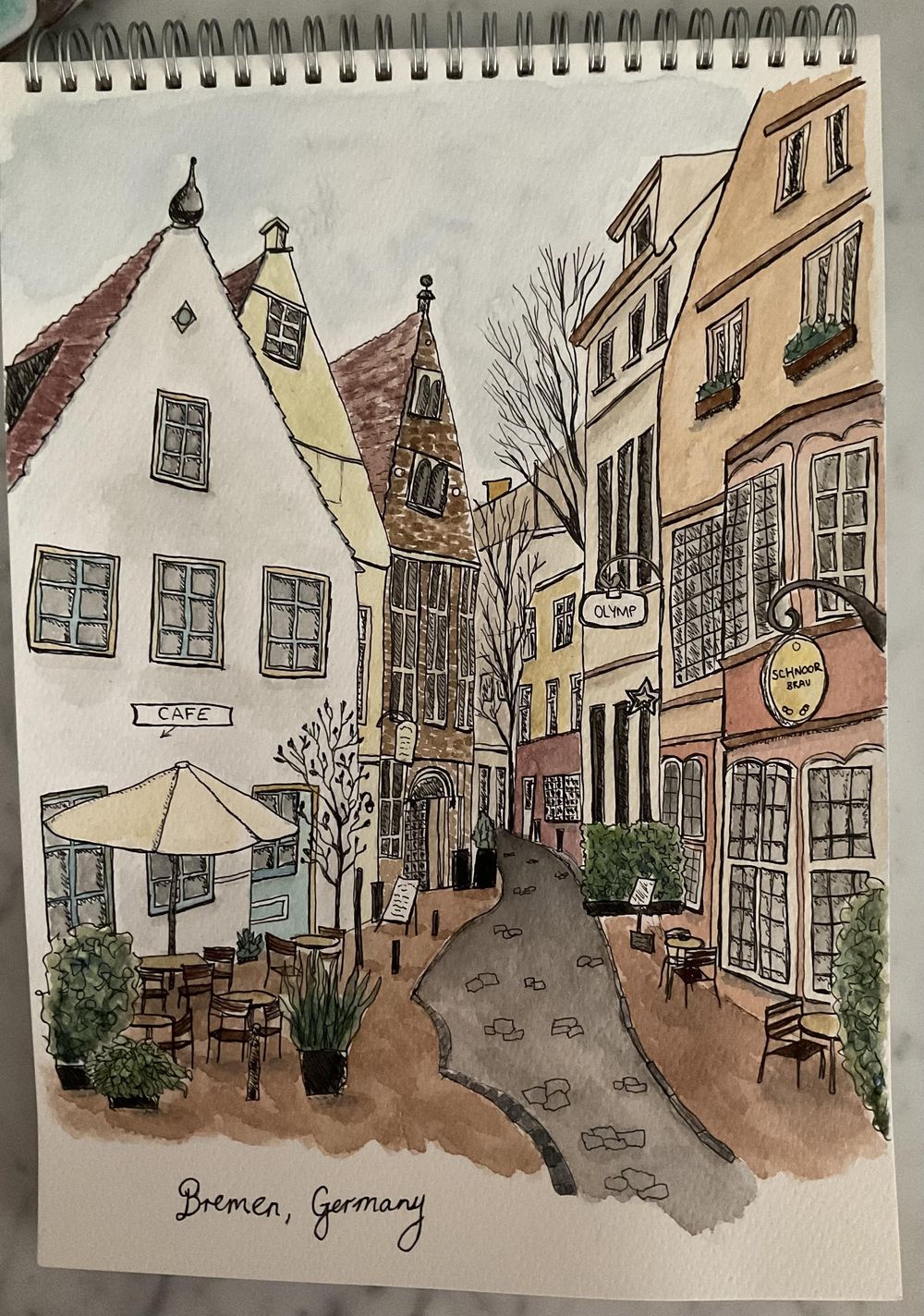 Urban sketch - Bremen - image 2 - student project