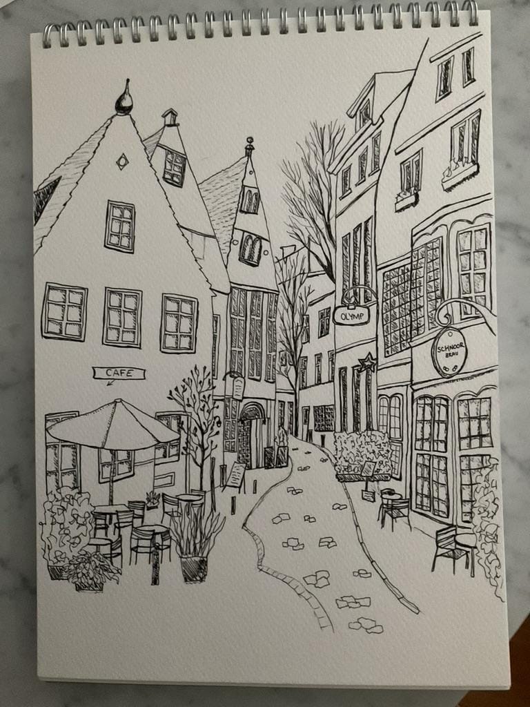 Urban sketch - Bremen - image 1 - student project