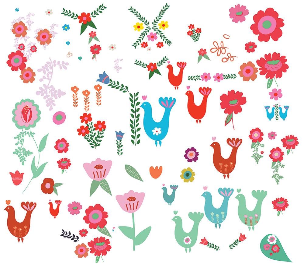 Workshop #1 & #3 Illustrate from Sketches/Designing Focal Prints: Folk Vibes - image 3 - student project