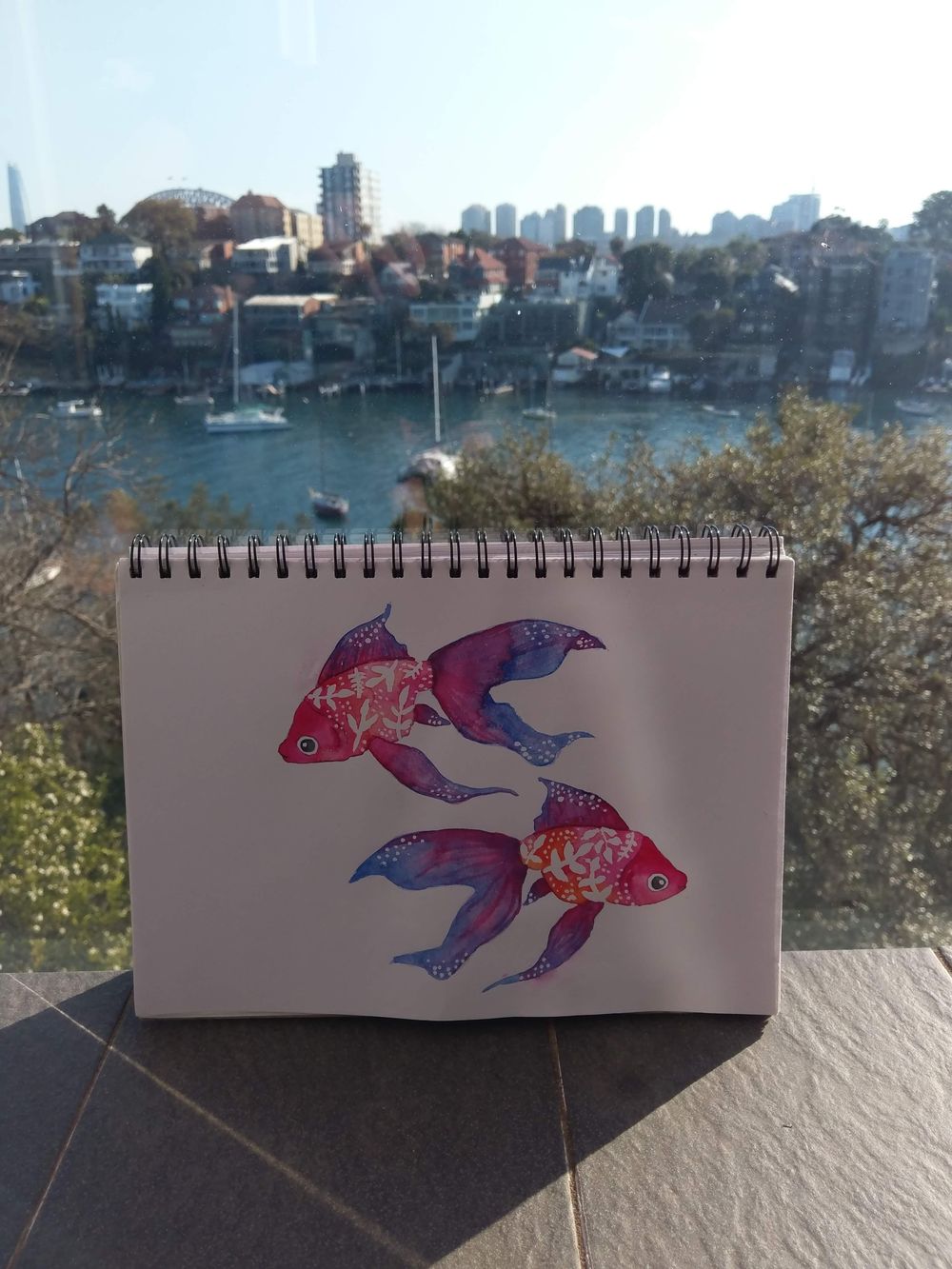 Watercolor Fishes - image 2 - student project