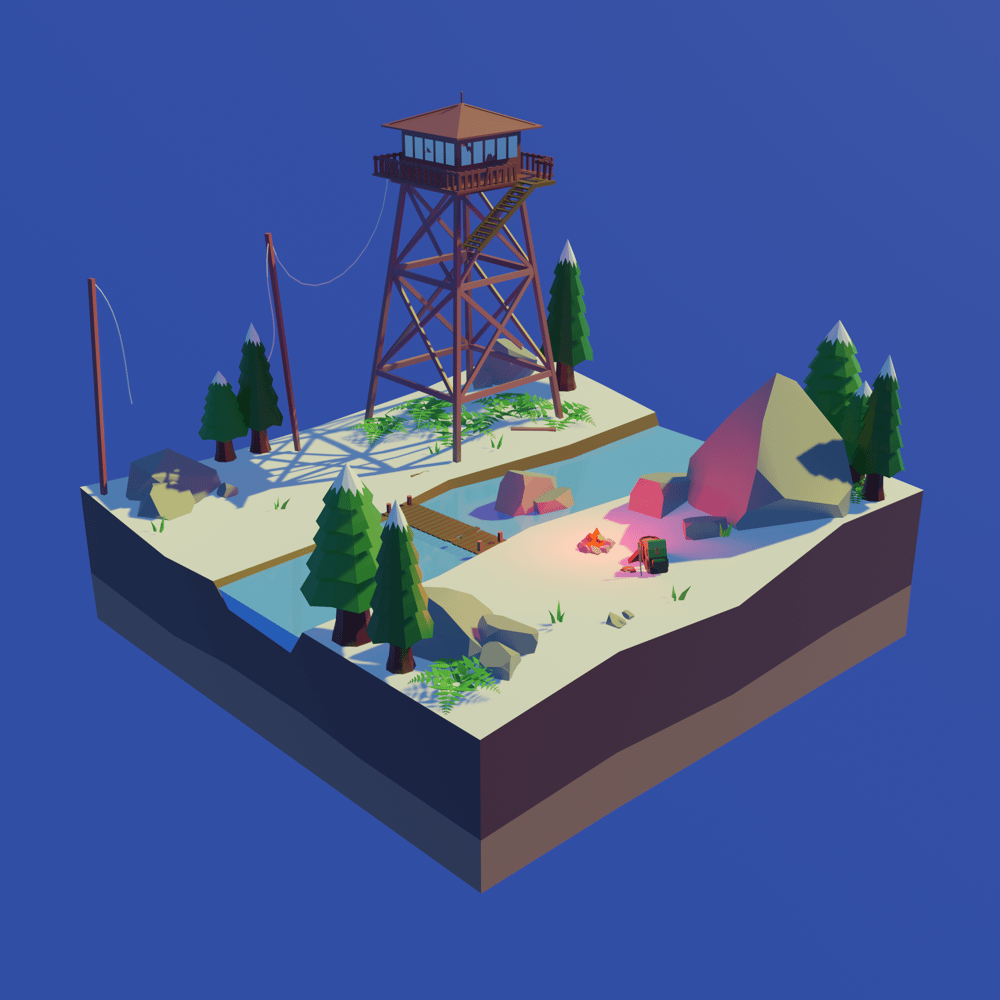 Isometric Snowy Landscape - image 1 - student project
