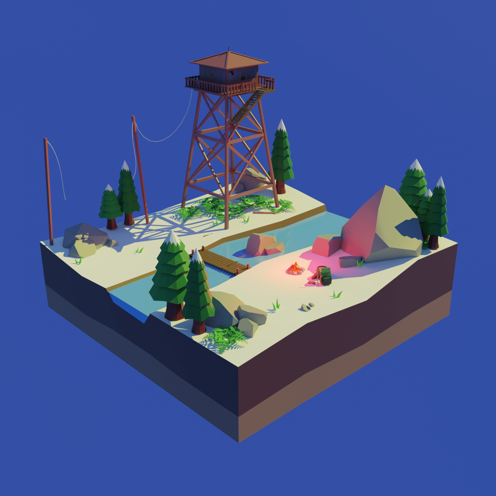 Isometric Snowy Landscape - image 2 - student project