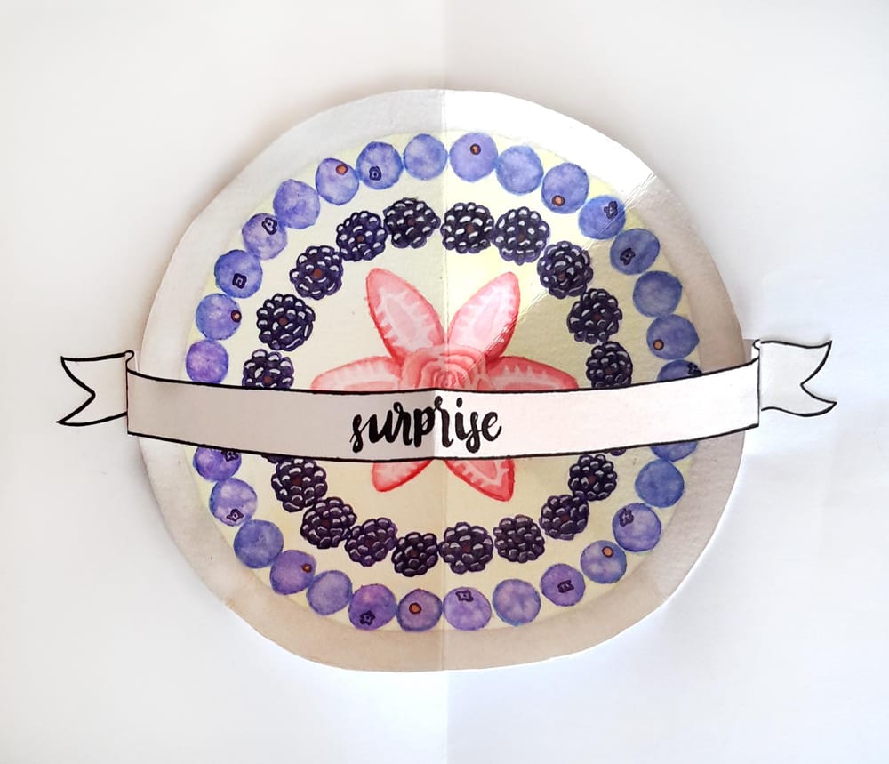 SAMPLE PROJECT: Birthday cake greeting card - image 1 - student project