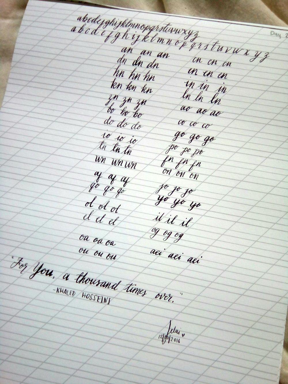 10 Day Calligraphy Challenge - image 2 - student project