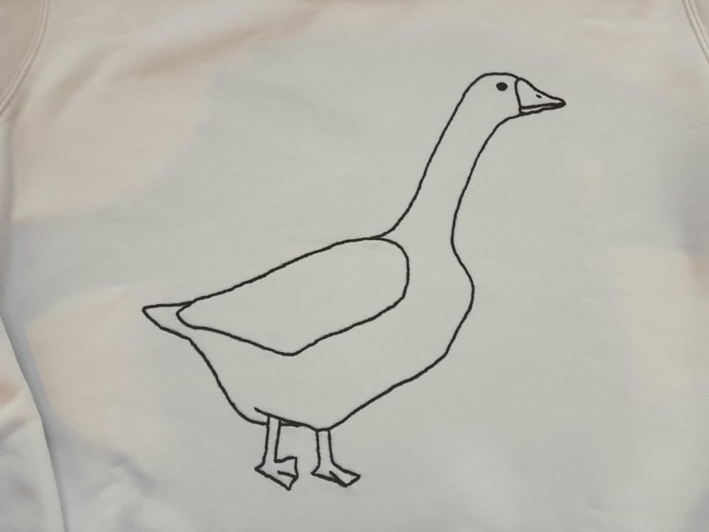 embroidery goose sweatshirt - image 2 - student project