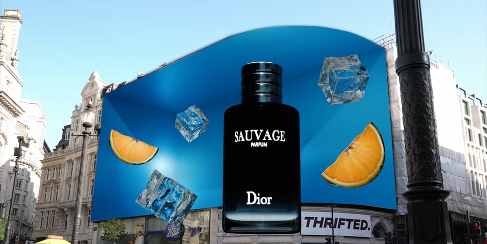 Sauvage Dior CGI billboard (with audio) - image 1 - student project