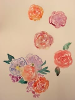 My first watercolor flowers - image 1 - student project