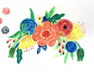 My first watercolor flowers - image 3 - student project