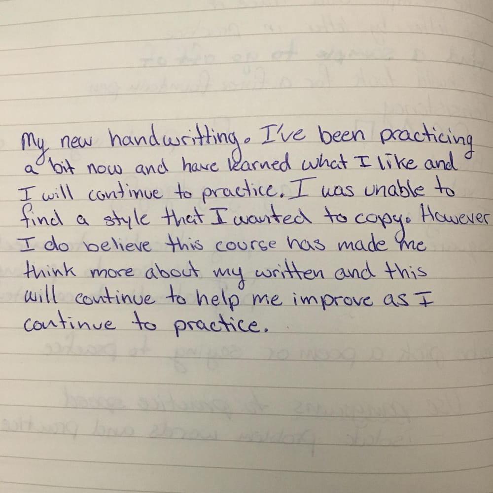 Improving my handwriting - image 2 - student project