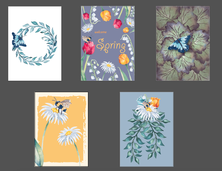 Springtime Flower Note Cards - image 3 - student project