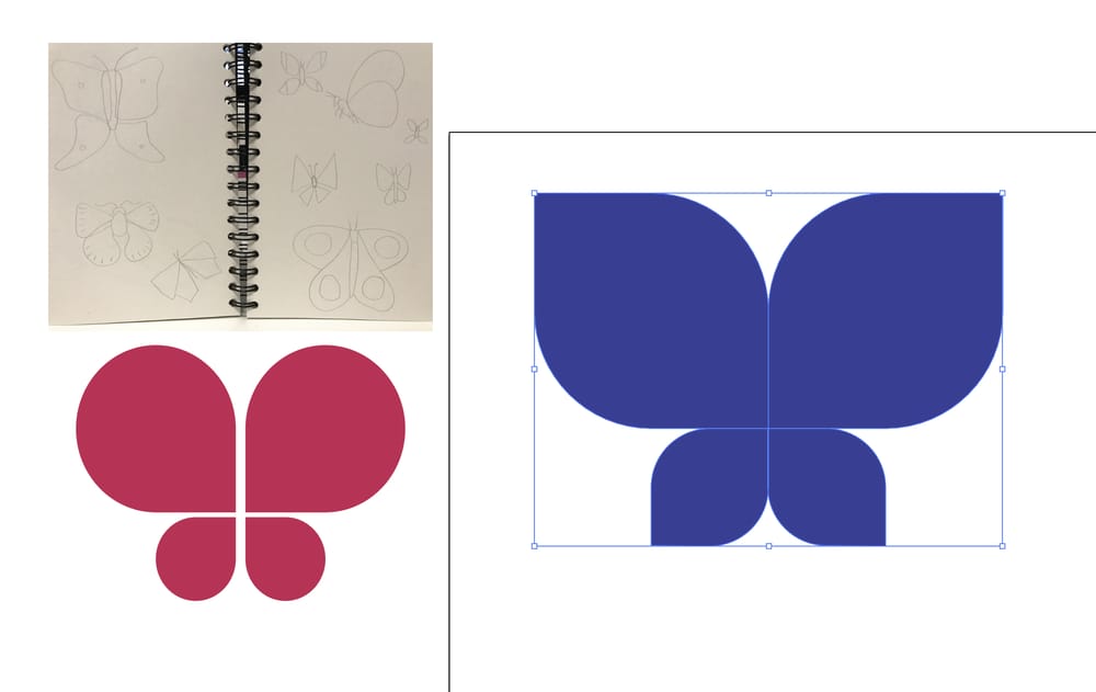 Drawing Butterflies in Illustrator - image 3 - student project