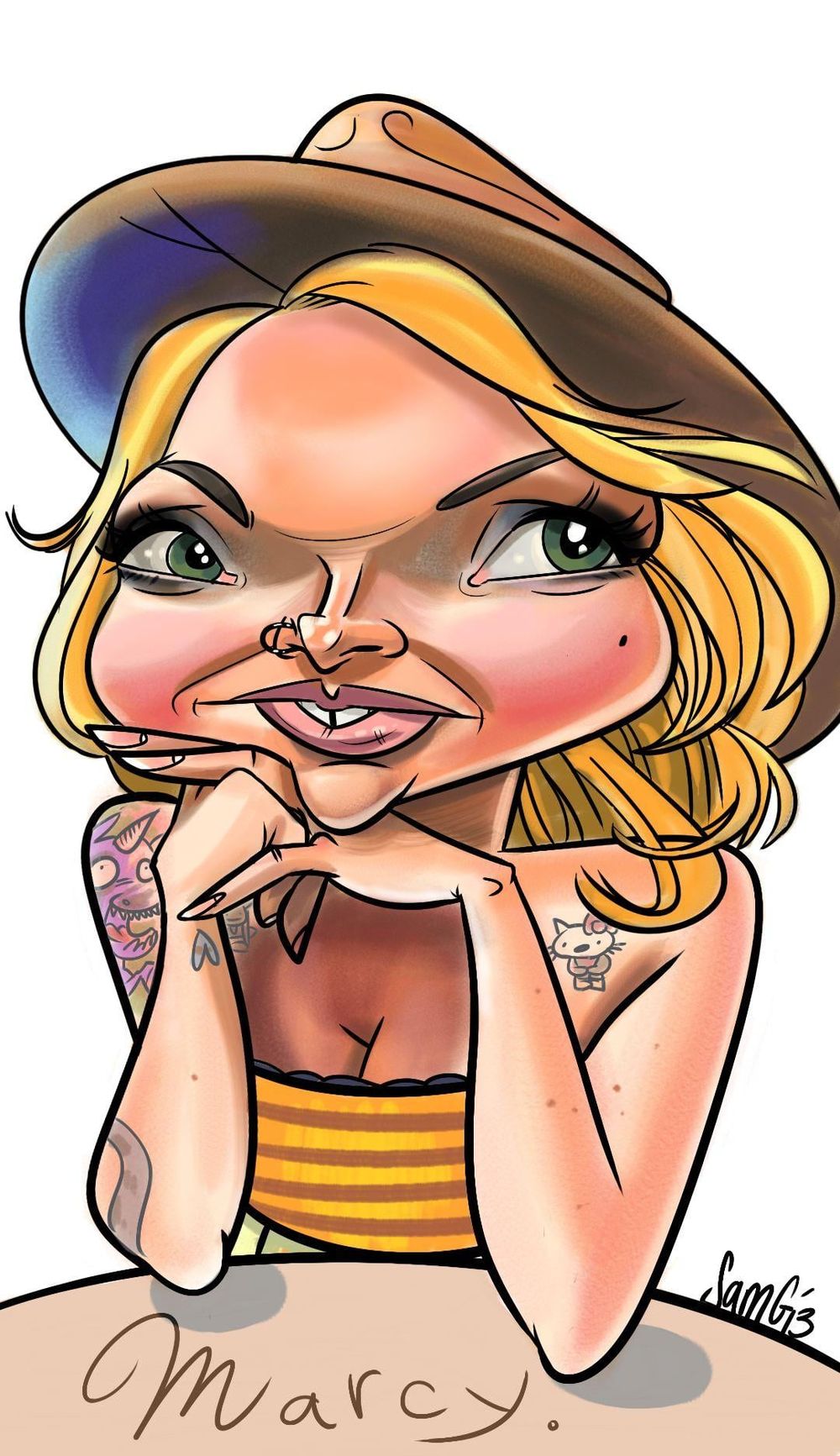 Draw a caricature of the person of your choice  - image 4 - student project