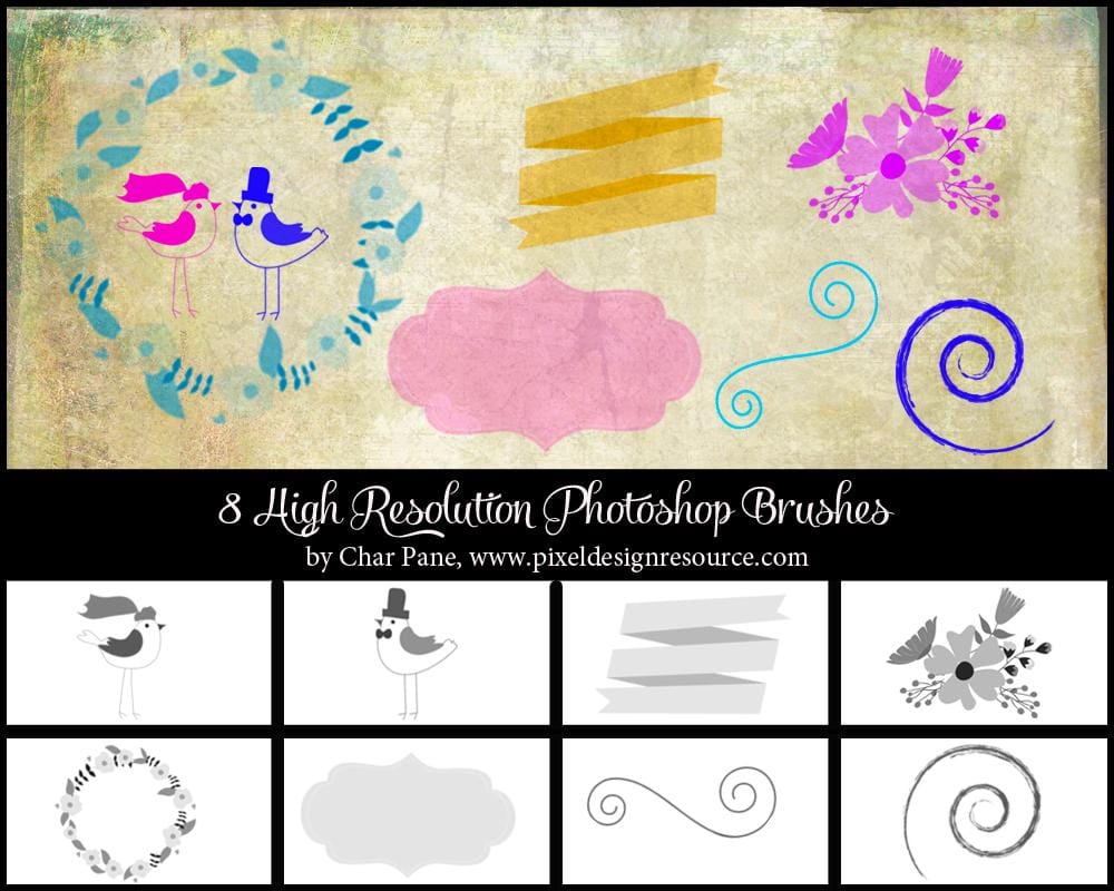Whimsical Wedding Brush Set - image 1 - student project