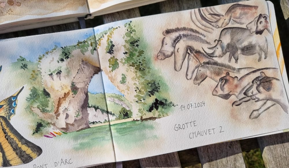 Travel Sketches Mui Ne and Vallon Pont D'Arc - image 10 - student project