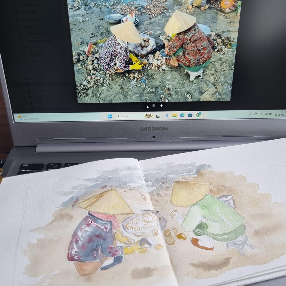 Travel Sketches Mui Ne and Vallon Pont D'Arc - image 2 - student project