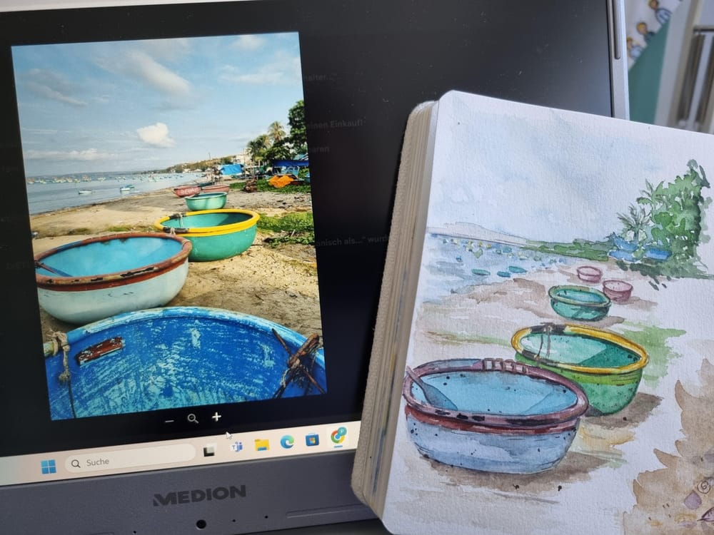 Travel Sketches Mui Ne and Vallon Pont D'Arc - image 6 - student project