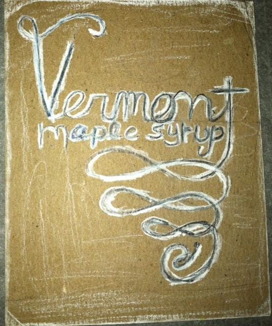 Vermont Maple syrup Label - image 1 - student project