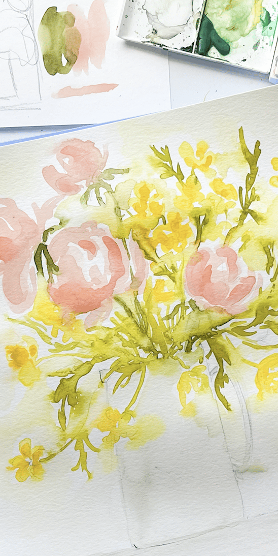 Exploring Watercolor ~ Garden Bouquet - image 2 - student project