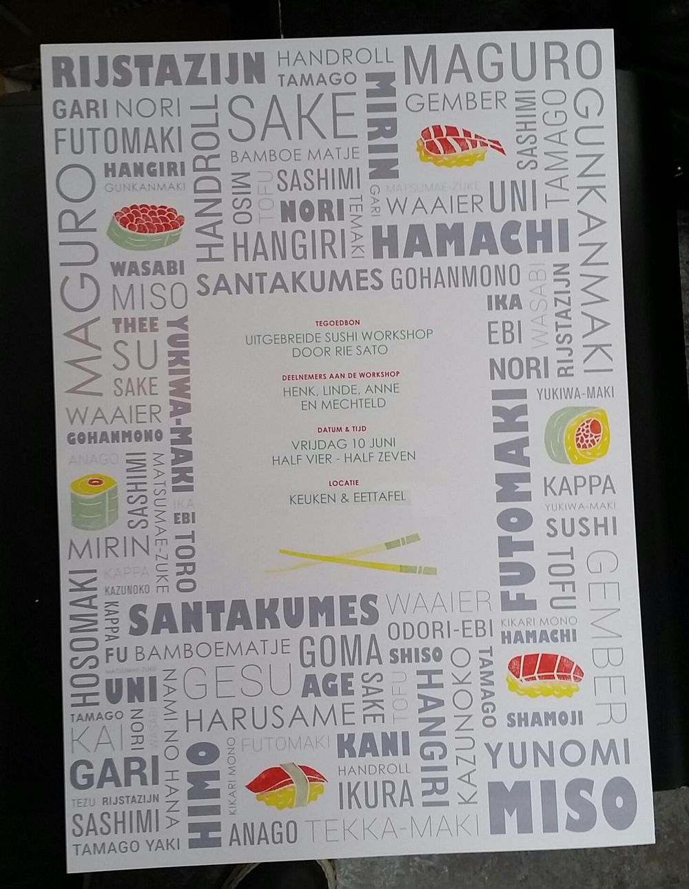 Sushi - Typographic poster - image 4 - student project