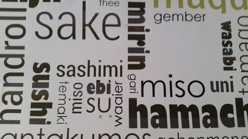 Sushi - Typographic poster - image 1 - student project