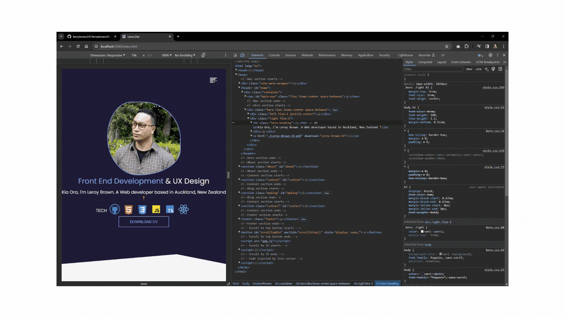 Responsive Personal Portfolio Website - Using HTML, CSS & JavaScript - image 7 - student project