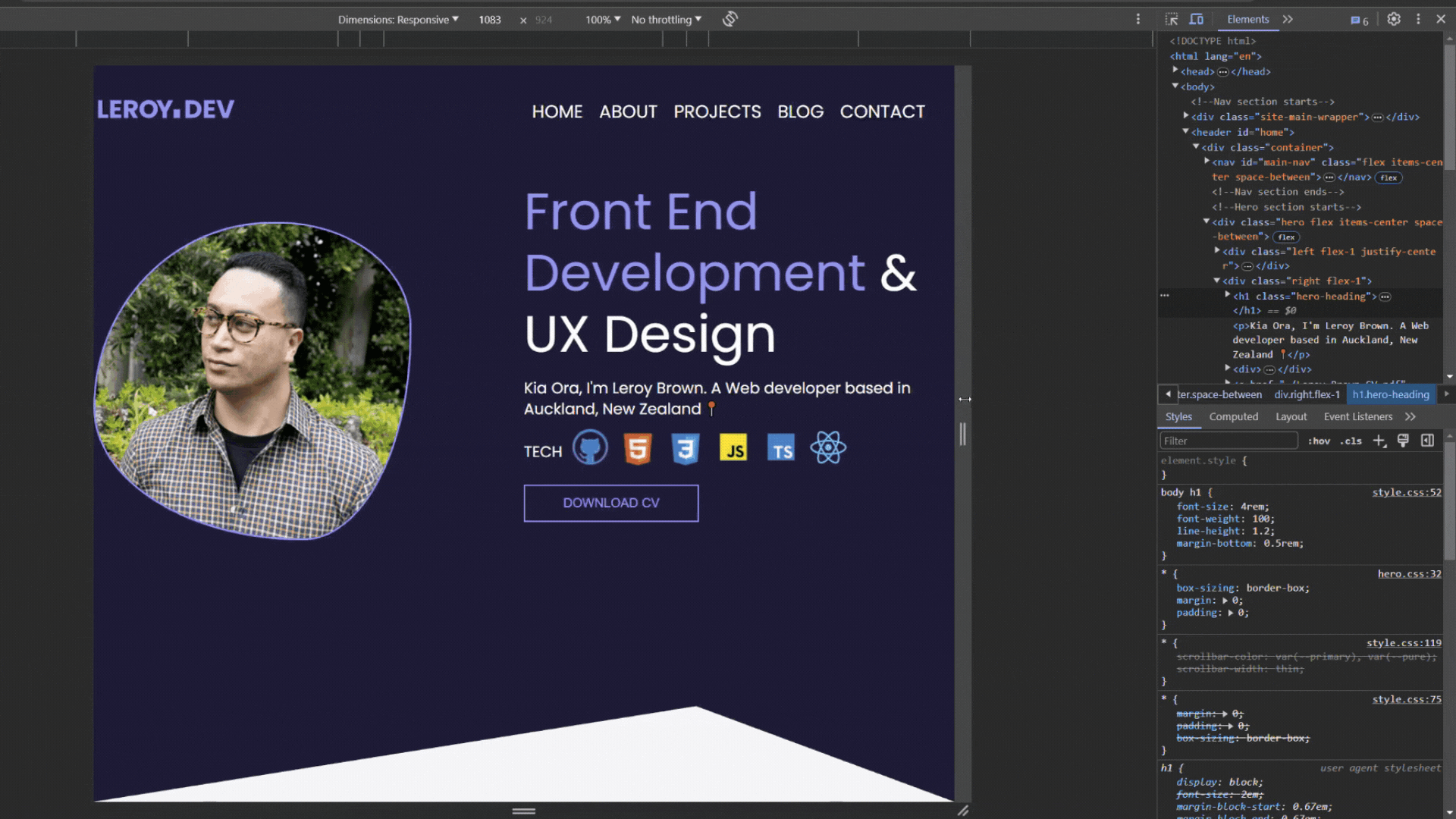 Responsive Personal Portfolio Website - Using HTML, CSS & JavaScript - image 9 - student project
