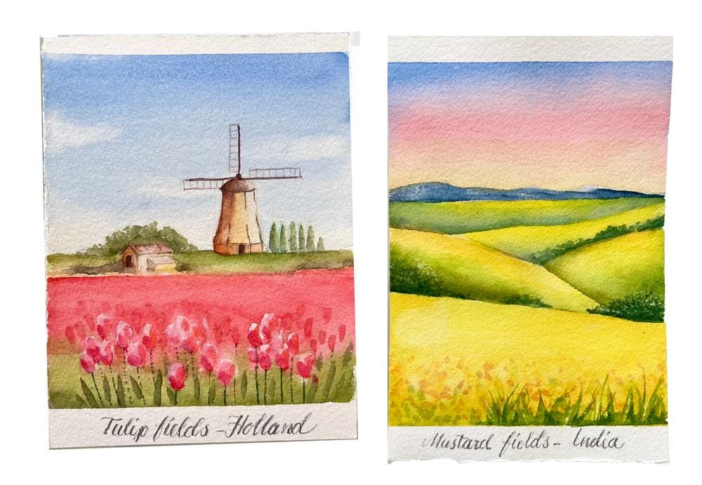 Watercolor spring - image 2 - student project