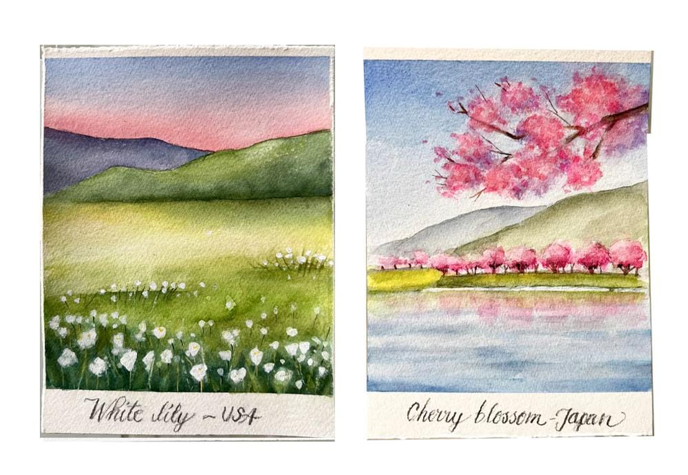 Watercolor spring - image 3 - student project