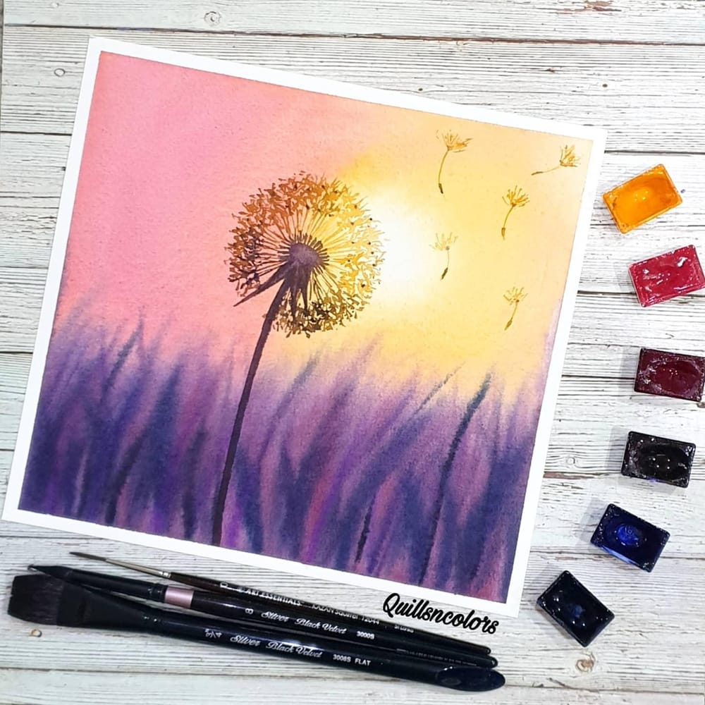 Dandelion in sunset - image 1 - student project
