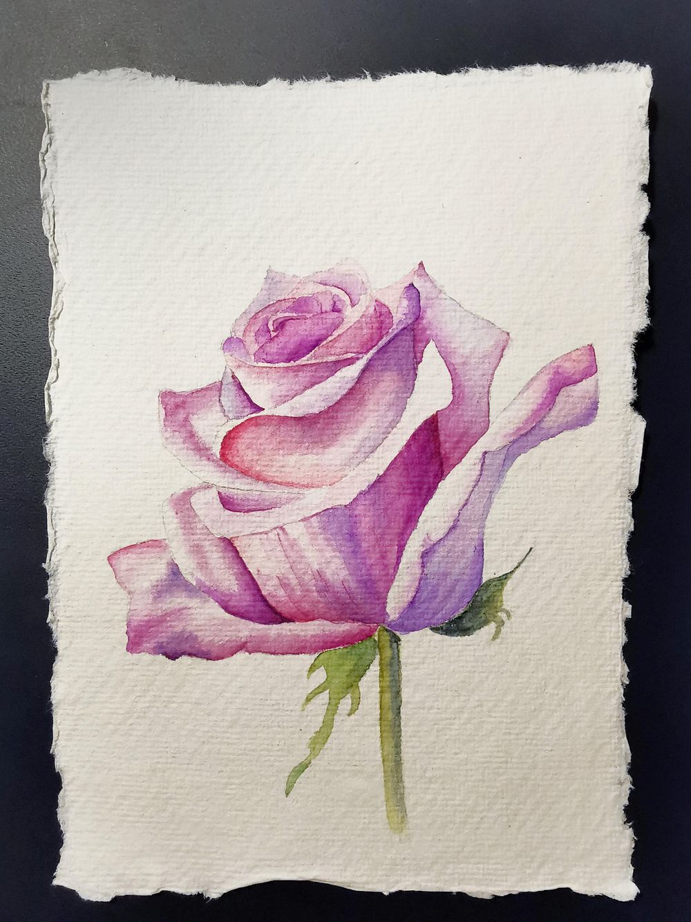 Watercolor Rose - image 1 - student project