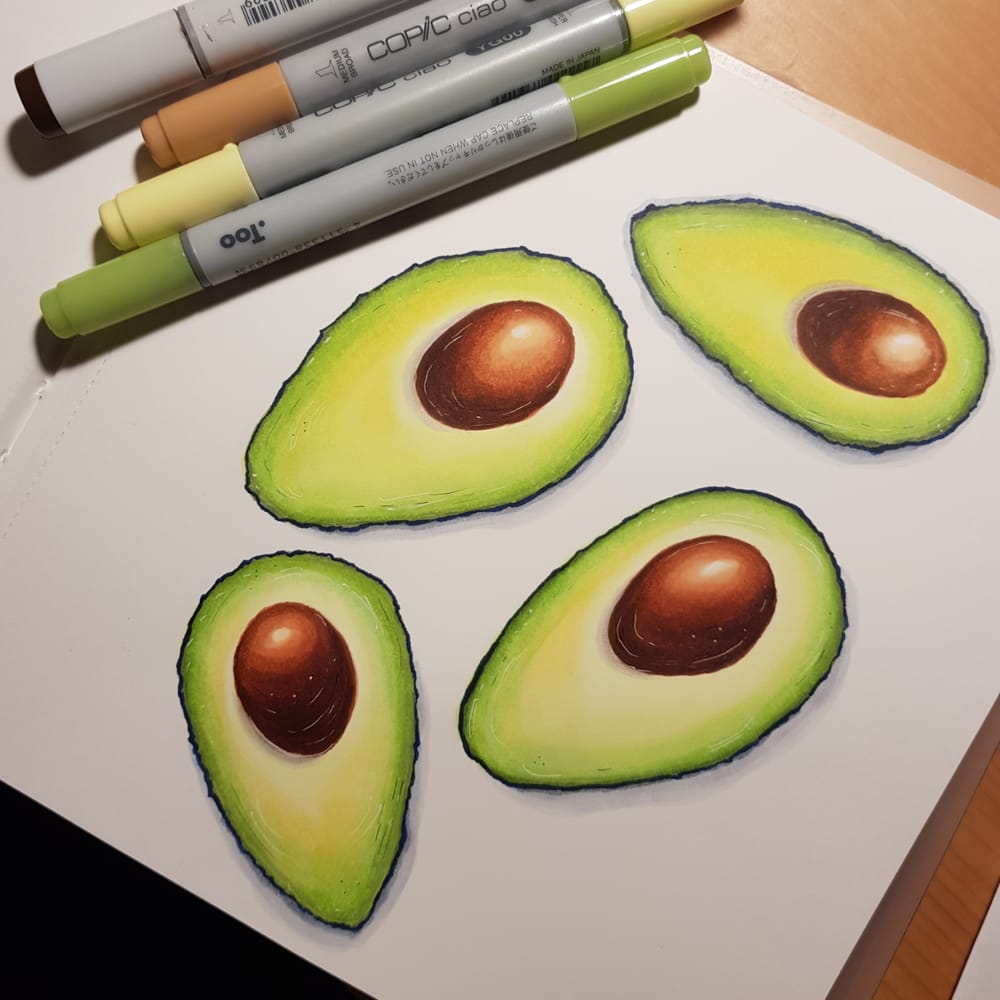 Veges with alcohol markers - image 1 - student project