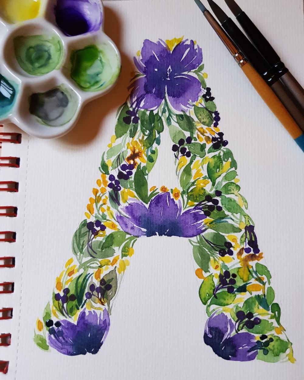 Floral letters - image 3 - student project