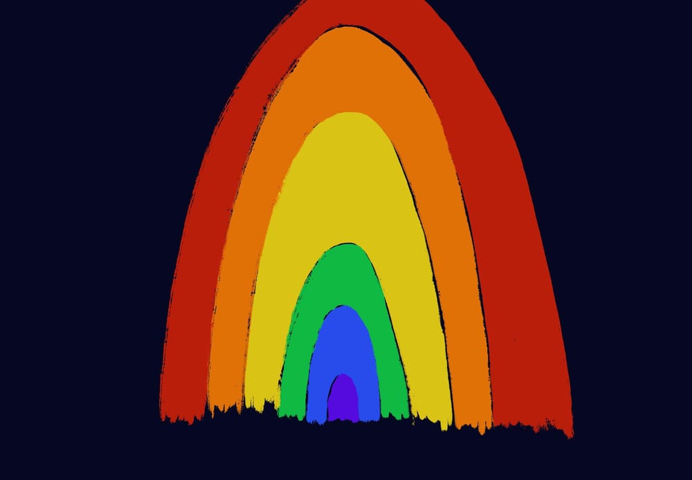 a glowy procreate mushroom + a rainbow - image 2 - student project