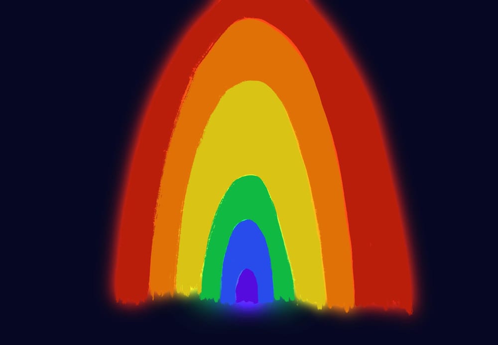 a glowy procreate mushroom + a rainbow - image 6 - student project
