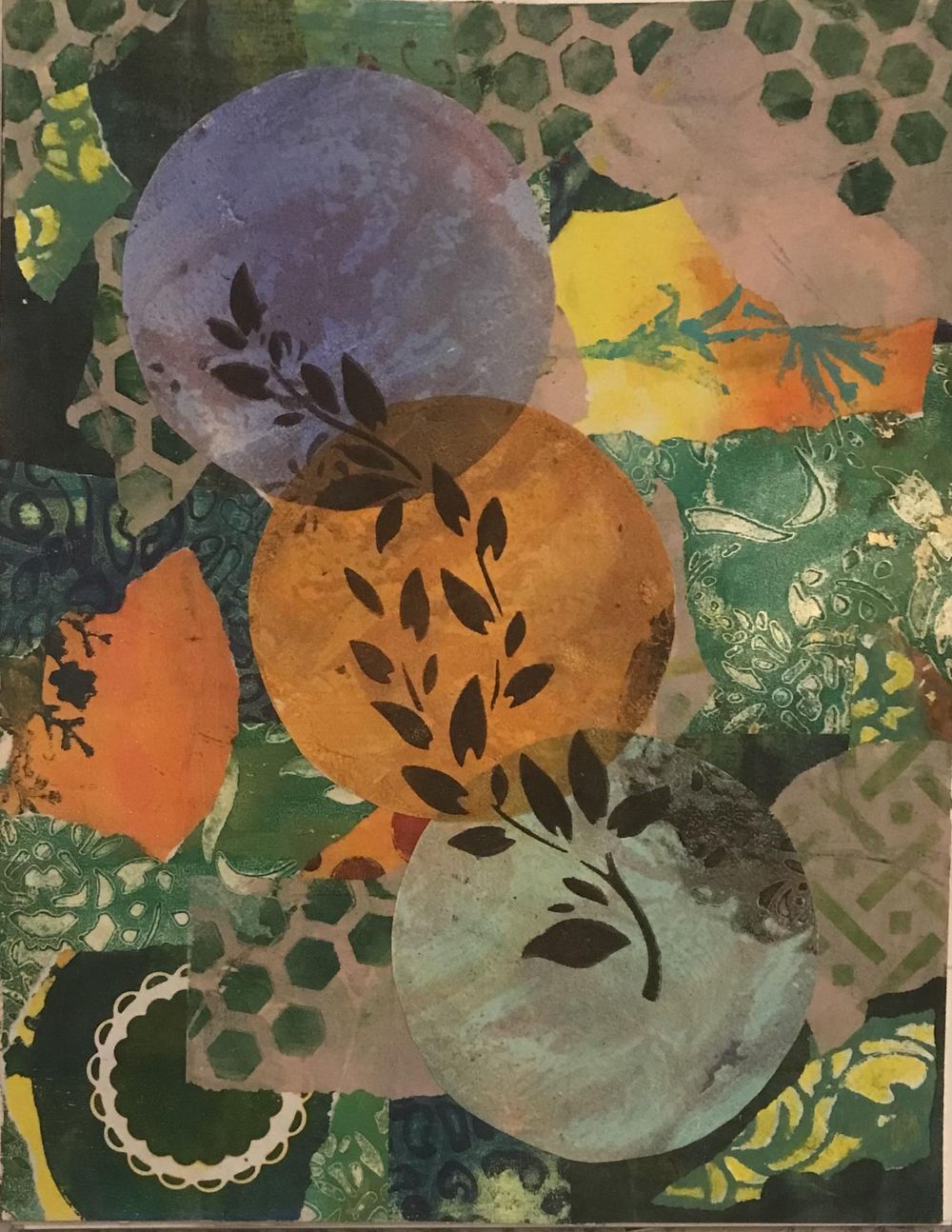 Large gelli print collage - image 1 - student project
