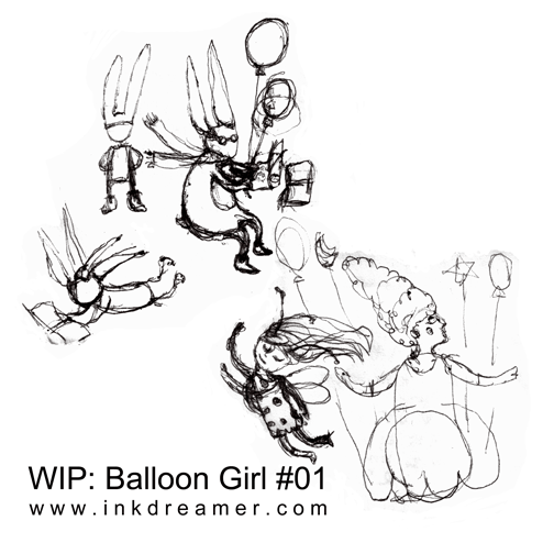 Digital Collage: Balloon Girl - image 1 - student project