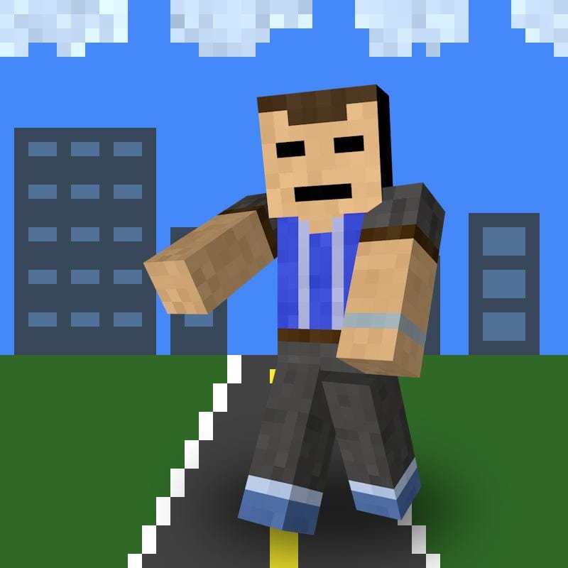 3D Guy in City scene - Quicker then in After Effects - image 1 - student project