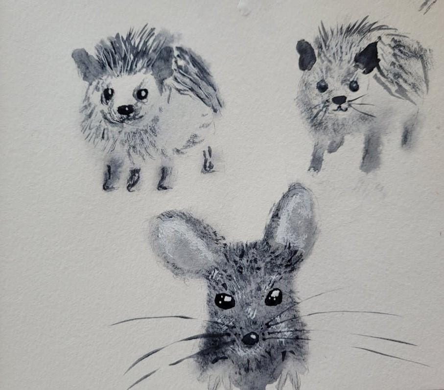 Watercolor animals - image 3 - student project
