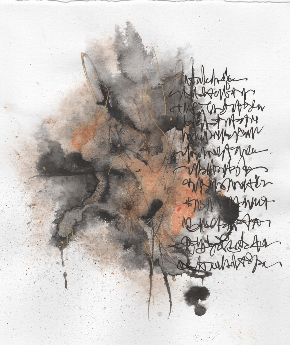 sumi ink blots play with bombay india inks - image 1 - student project