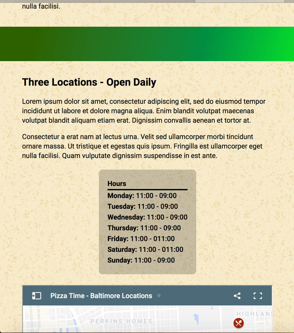 FlexBox Project - Pizza Time - image 9 - student project