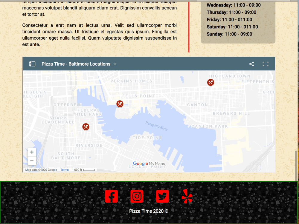FlexBox Project - Pizza Time - image 4 - student project
