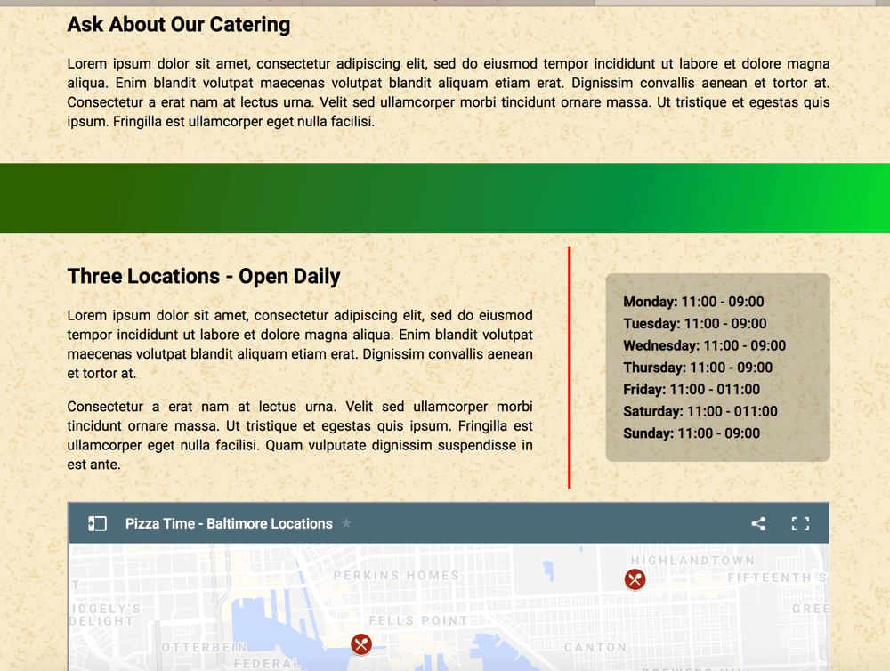 FlexBox Project - Pizza Time - image 3 - student project