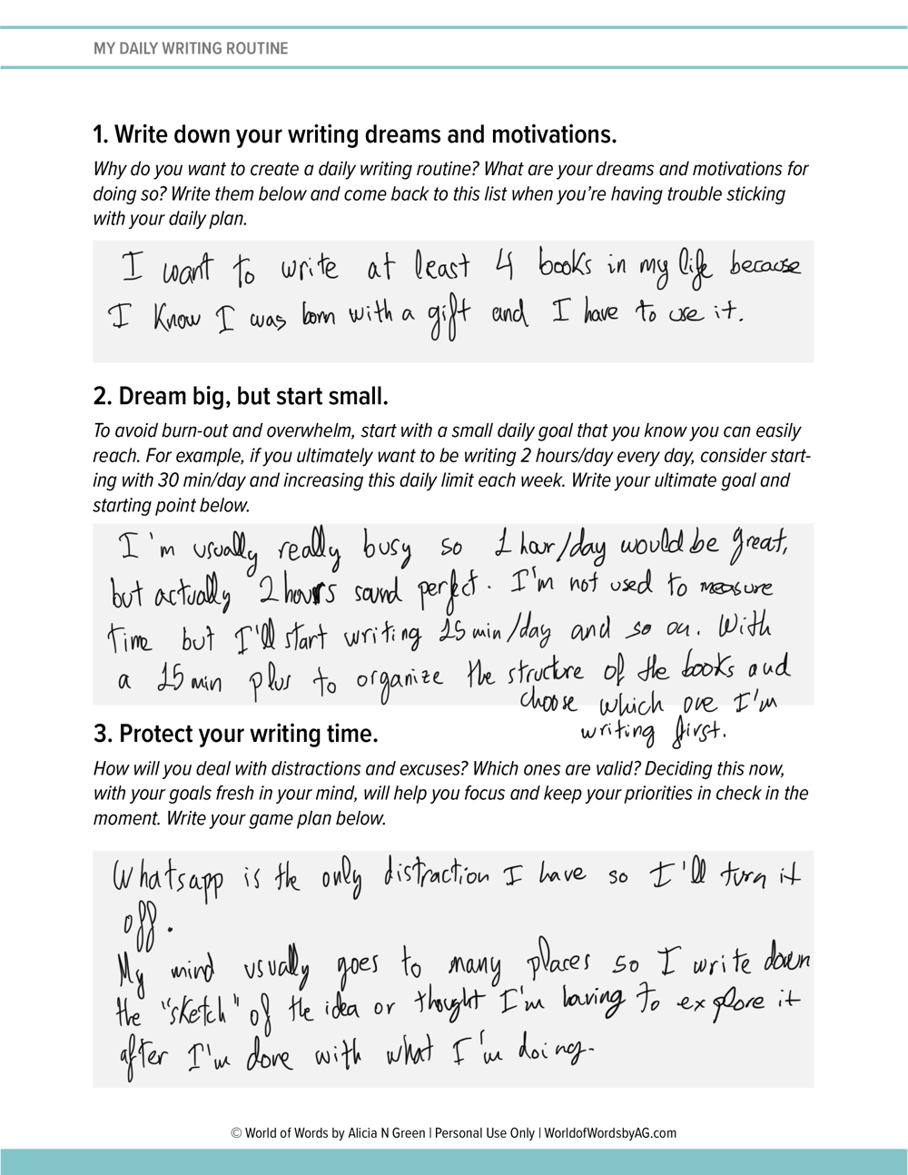 Writing routine - image 2 - student project