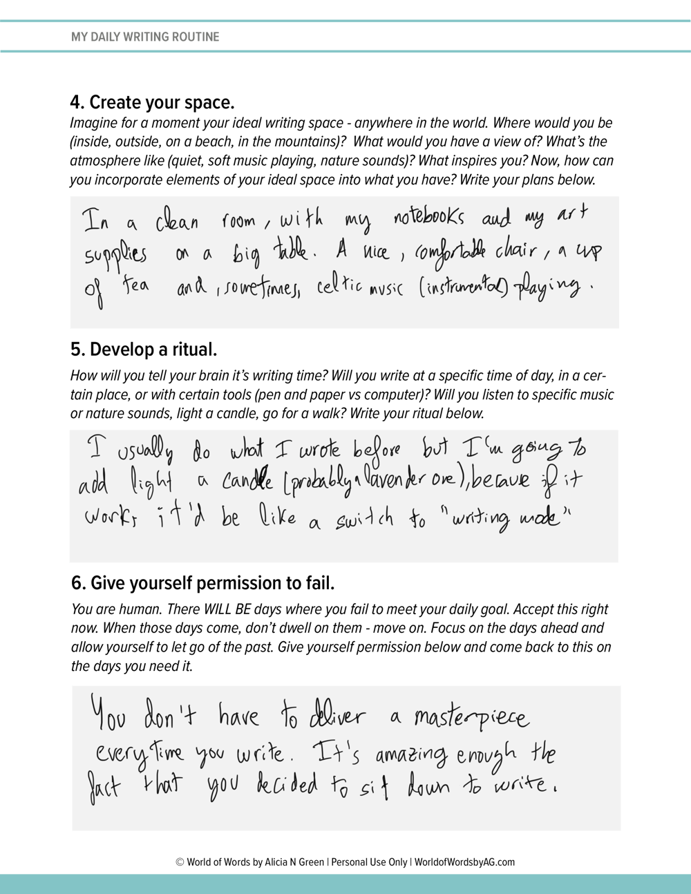 Writing routine - image 3 - student project